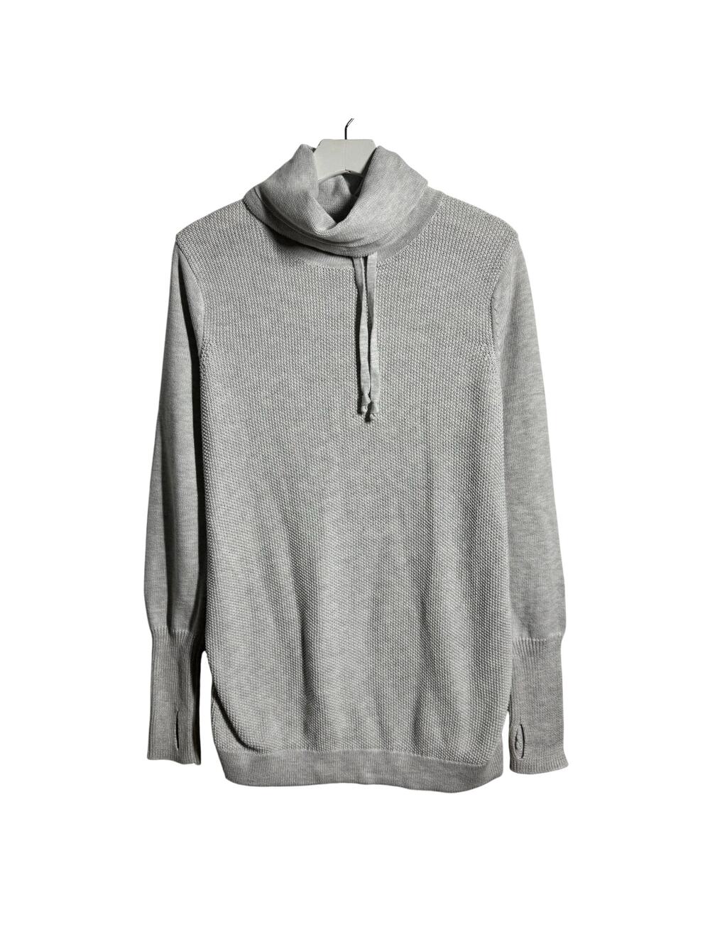 Sigrid Olsen Coastal Minimal Knit Pullover Sweater Women M Gray Travel Casual